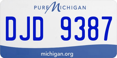 MI license plate DJD9387