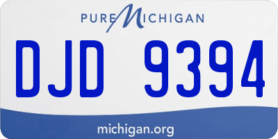 MI license plate DJD9394