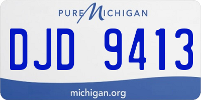 MI license plate DJD9413