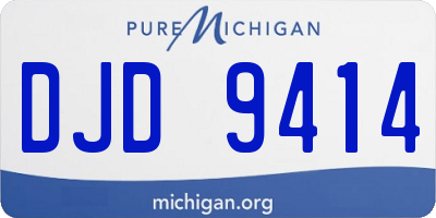MI license plate DJD9414