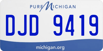 MI license plate DJD9419