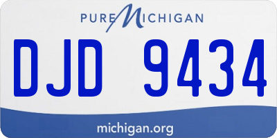 MI license plate DJD9434