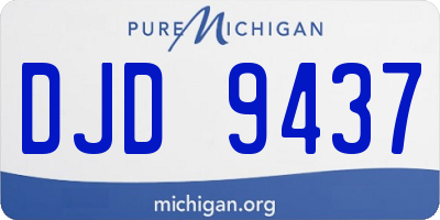 MI license plate DJD9437