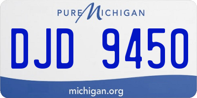MI license plate DJD9450