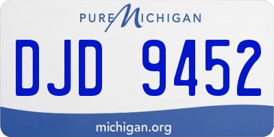 MI license plate DJD9452