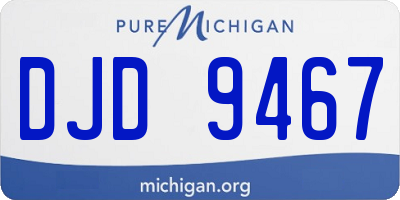 MI license plate DJD9467