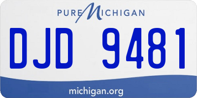 MI license plate DJD9481