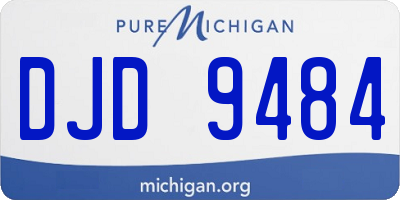 MI license plate DJD9484