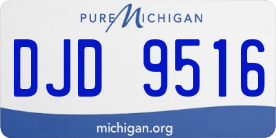MI license plate DJD9516