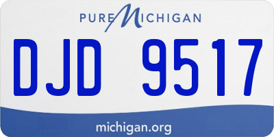 MI license plate DJD9517