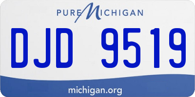 MI license plate DJD9519