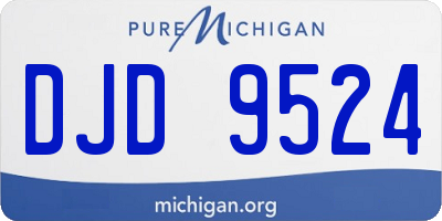 MI license plate DJD9524