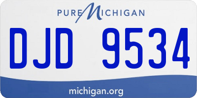 MI license plate DJD9534