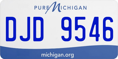 MI license plate DJD9546