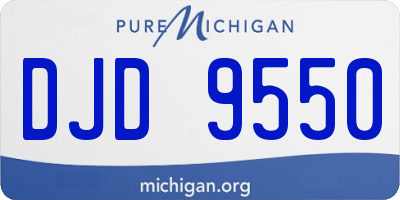 MI license plate DJD9550