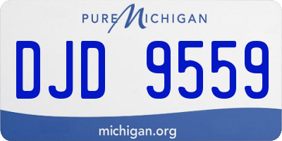 MI license plate DJD9559