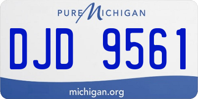 MI license plate DJD9561