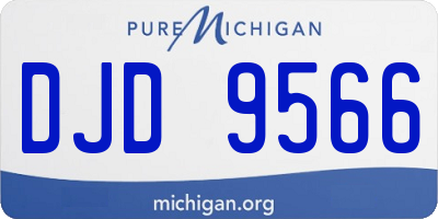 MI license plate DJD9566