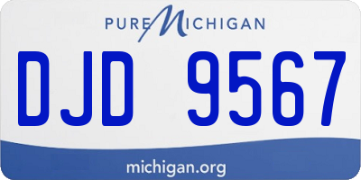 MI license plate DJD9567