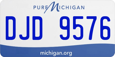 MI license plate DJD9576