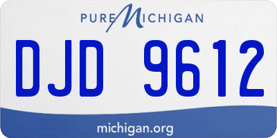 MI license plate DJD9612