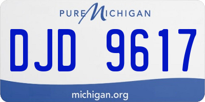 MI license plate DJD9617