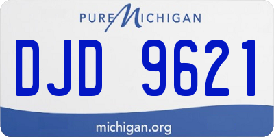 MI license plate DJD9621
