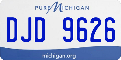 MI license plate DJD9626