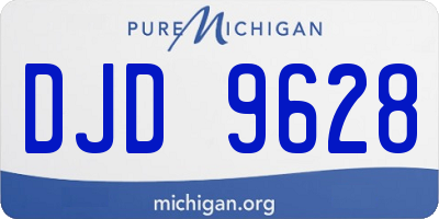MI license plate DJD9628
