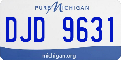 MI license plate DJD9631