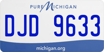 MI license plate DJD9633