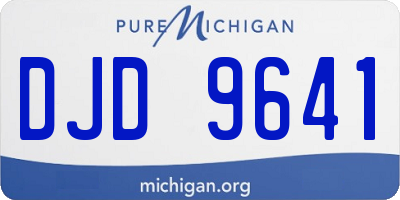 MI license plate DJD9641
