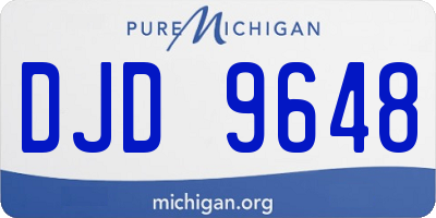 MI license plate DJD9648