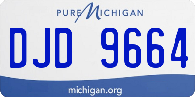 MI license plate DJD9664
