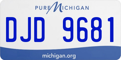 MI license plate DJD9681