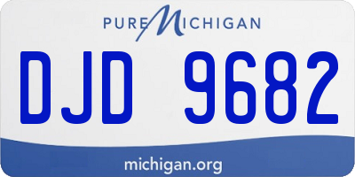 MI license plate DJD9682