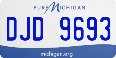 MI license plate DJD9693