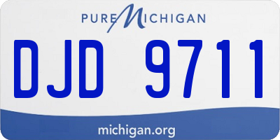 MI license plate DJD9711