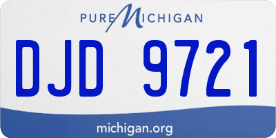 MI license plate DJD9721