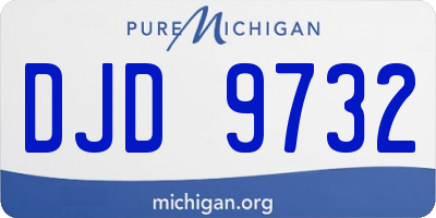 MI license plate DJD9732