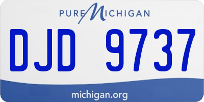 MI license plate DJD9737