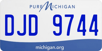 MI license plate DJD9744