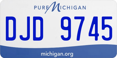 MI license plate DJD9745