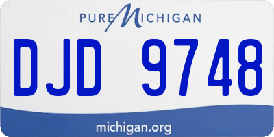 MI license plate DJD9748