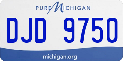 MI license plate DJD9750