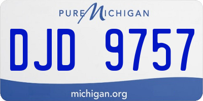 MI license plate DJD9757