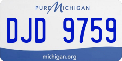 MI license plate DJD9759