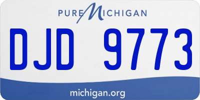 MI license plate DJD9773