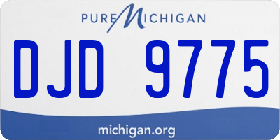 MI license plate DJD9775