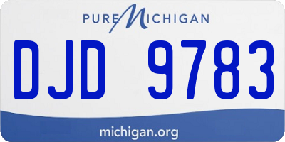 MI license plate DJD9783